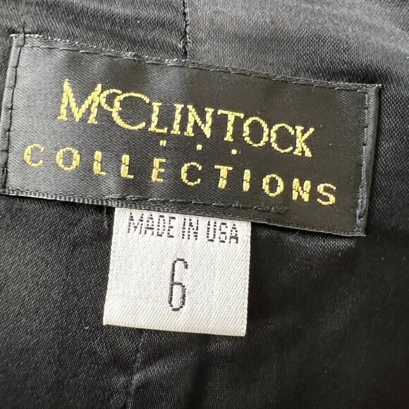 Jessica McClintock Collection Elegant Black Satin Maxi Skirt Size 6 - Picture 5 of 5